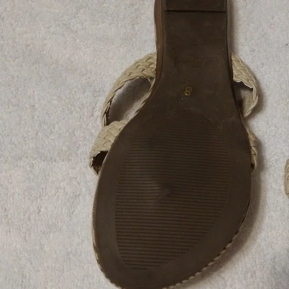 Anna, women's two strap jeweled sandal in tan. - Picture 5 of 5